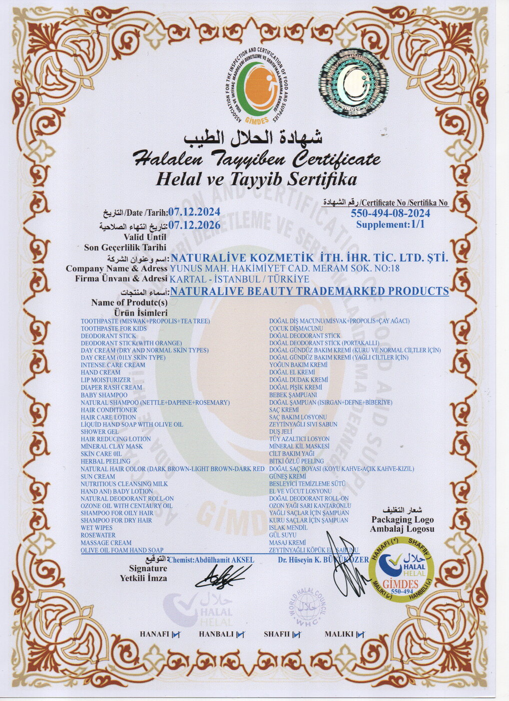 GİMDES Halal Cosmetics